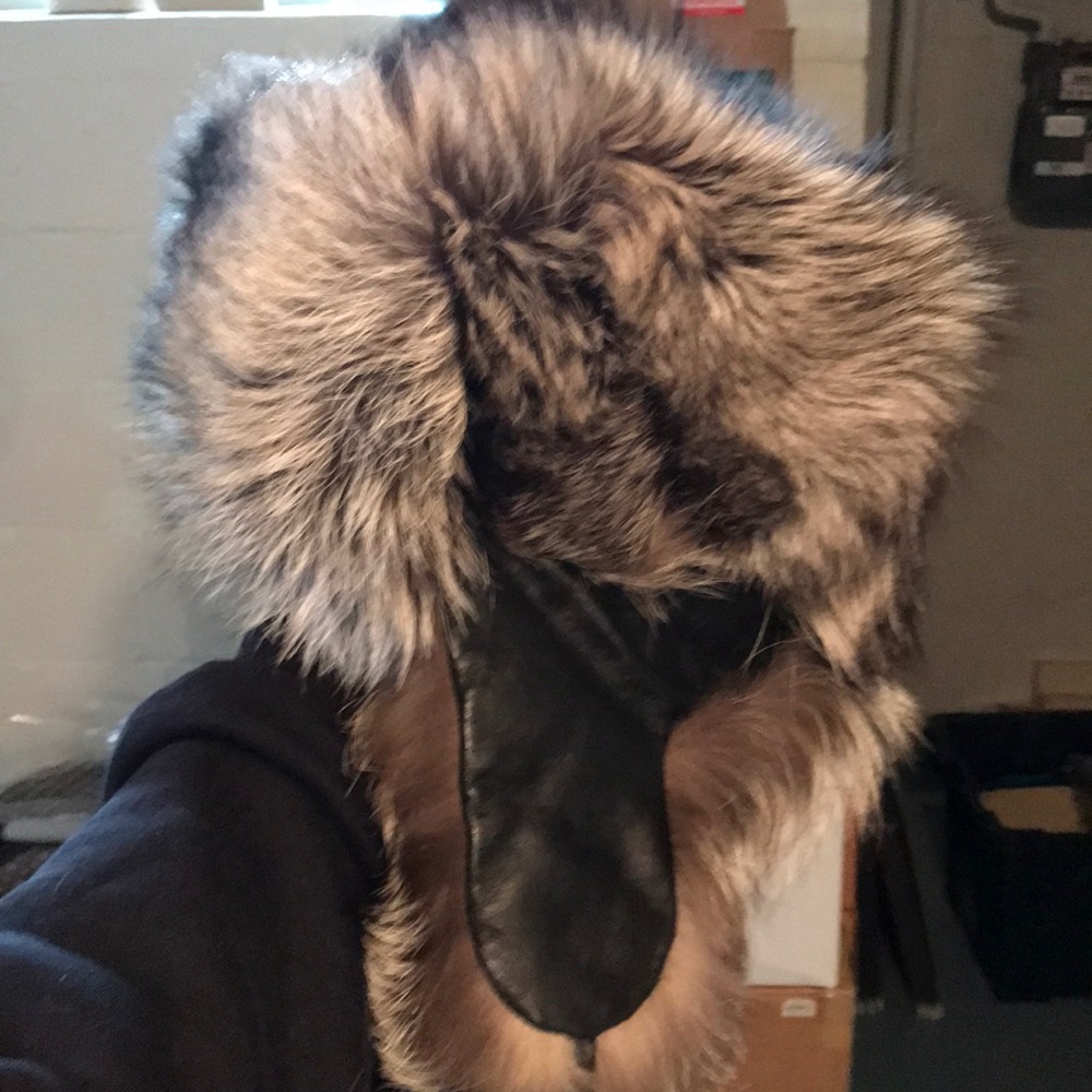 Fur Aviator Hat (Fox fur) -Crown Cap